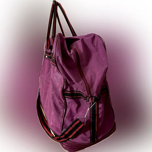 VTG EXPANDABLE ROLLING TRAVEL LUGGAGE BAG WHEELS FUSHIA PURPLE PINK 20”x11”x 24” - Picture 4 of 14